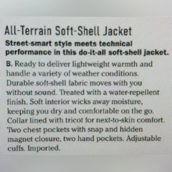 L.L. BEAN Men's All-Terrain Soft-Shell Jacket - Picture 11 of 11